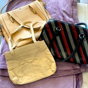 Lot of 3 vintage 80s purses handbag crossbody and shoulder bag